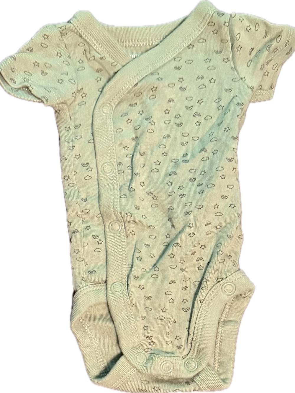 Carter's Mint Green Short-Sleeve Snap One-Piece Bodysuit